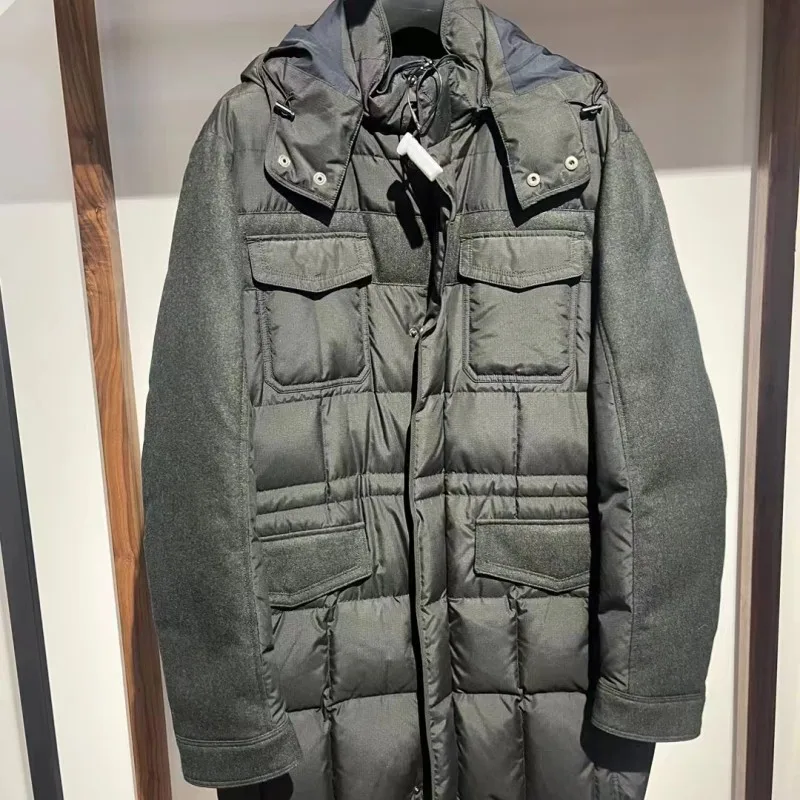 

Men's down Jaet TRA Brand Fabric Inner Hungary White Goose down Quilted Coat Busin Formal Sle Waterproof Polyester ...