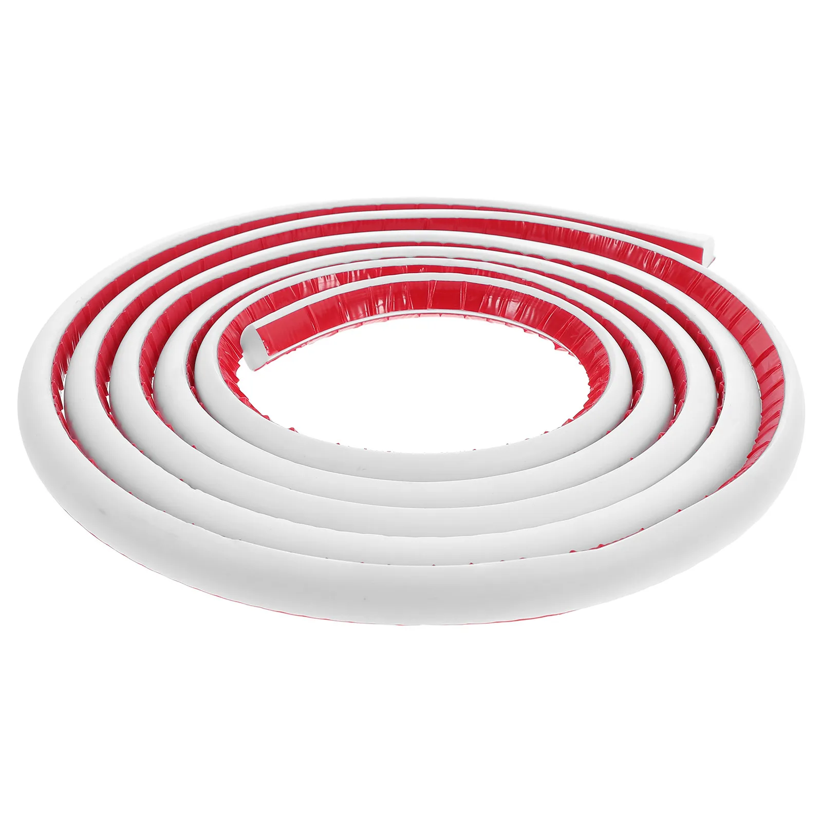 3 Meters Embeddable Quarter Round Trim Molding Self Adhesive PVC Edge Trim for Floors Stairs Corners Bathtub Flexible Peel Stick