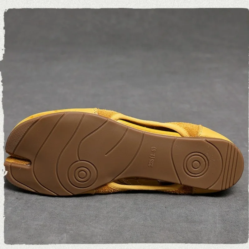 

Fashion Cross Strap Tabi Hollow Flat Shoe Women Mary Jane Shoes Slip-on Split Toe Ballet Flats Trainers Outdoor Walking Sneakers
