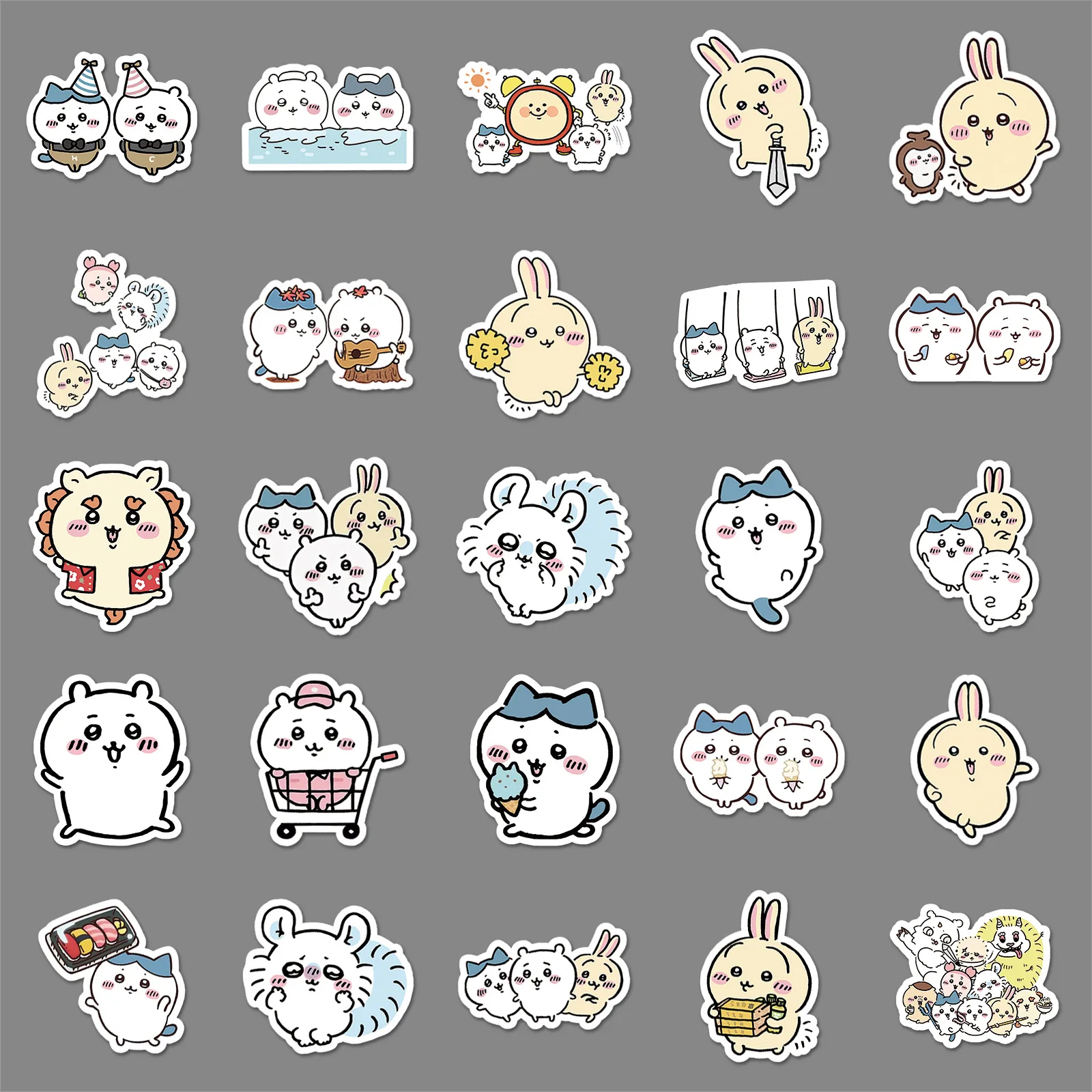 10/30/50PCS Cartoon Adorable Waterproof Stationery Sticker Light Color Series Exclusive Design School Supplies High Quality