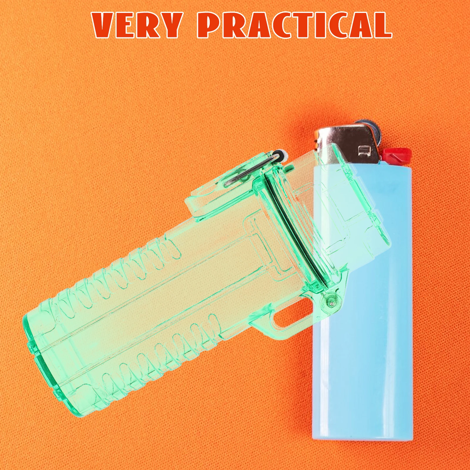 

2 Transparent Lighter Covers Black Clear Protective Case Cigarette Holder Storage Waterproof Anti Humidity For Outdoor Compact