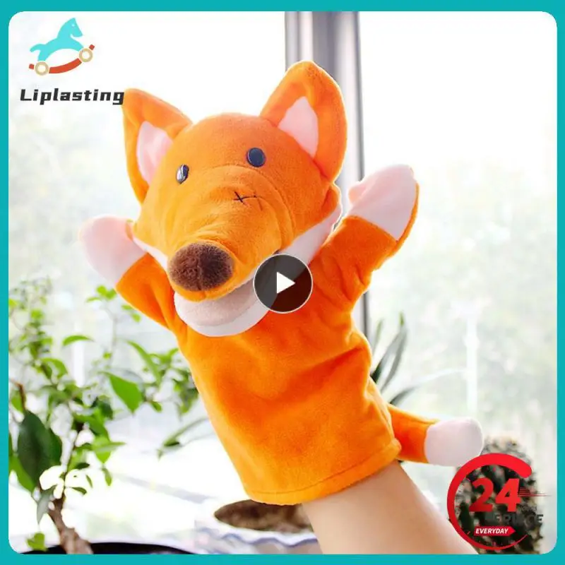 Animal Hand Finger Puppet Plushed Doll Educational Toys Fox Bear Simulator Soft Stuffed Toys Anime Doll Game For Girl