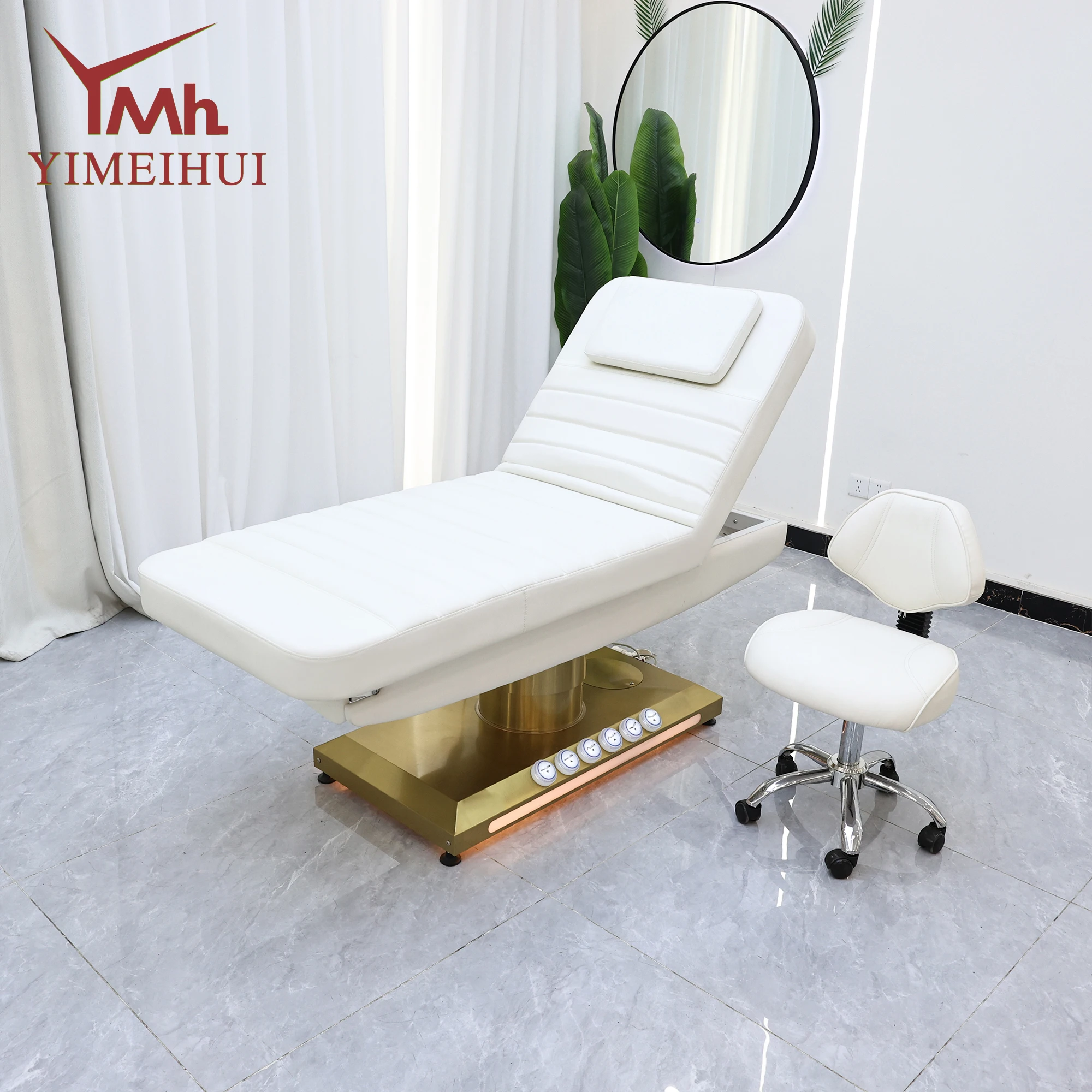 

Регулируемый 3-электродвигатель, наращивание ресниц, стол для лица, массажная кровать для косметологической терапии, спа, лечение Wellness