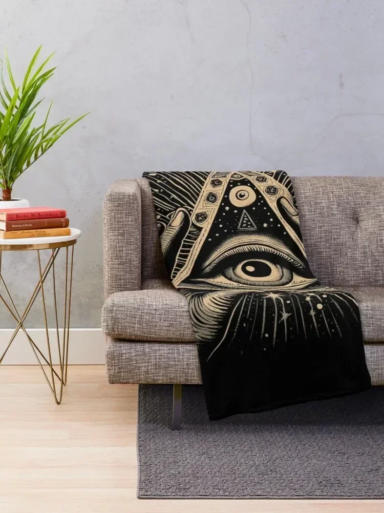 All Seeing Eye Throw Blanket Thins Personalized Gift Sofa Throw Beach Blankets