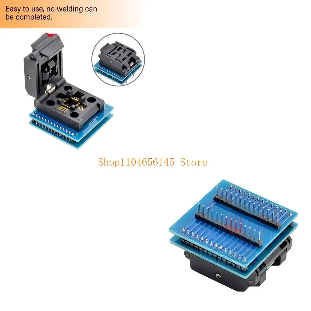 

5asd Easy Insertion TQFP32 To DIP28 Test Adapter, No Soldering Required Chip Test Socket For Chip Testing Applications