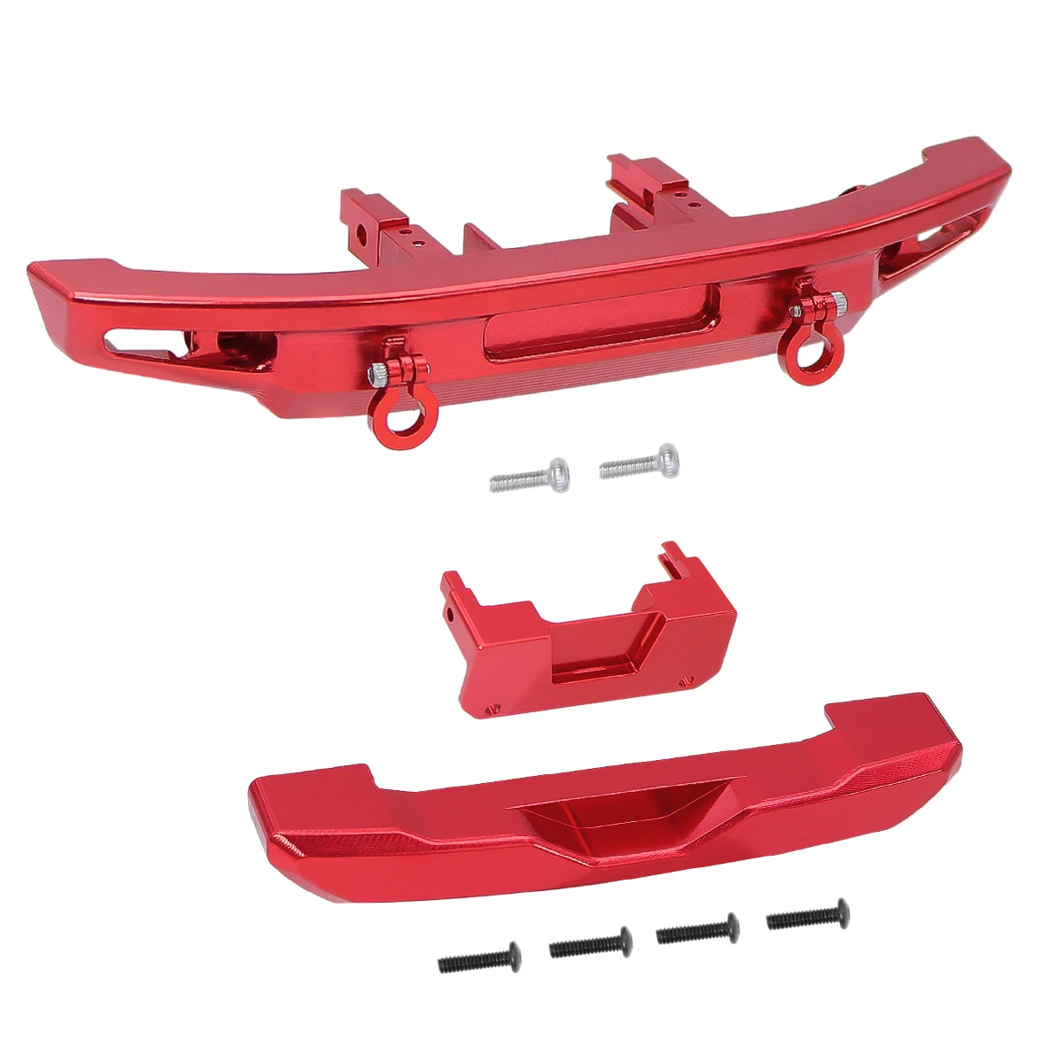 For TRX4M CNC Aluminum Front Rear Bumper For 1/18 TRX4M Bronco RC Crawler Car Traxxas Appearance Upgrades Parts