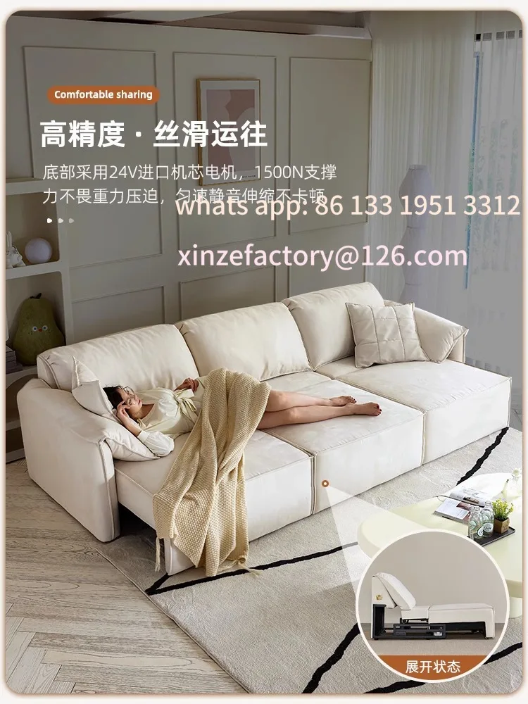 آذان الفيل القابلة للتخصيص صفر ضد الجدار أريكة كهربائية قابلة للسحب متجمد صف مستقيم ثلاثة أشخاص الاستخدام المزدوج