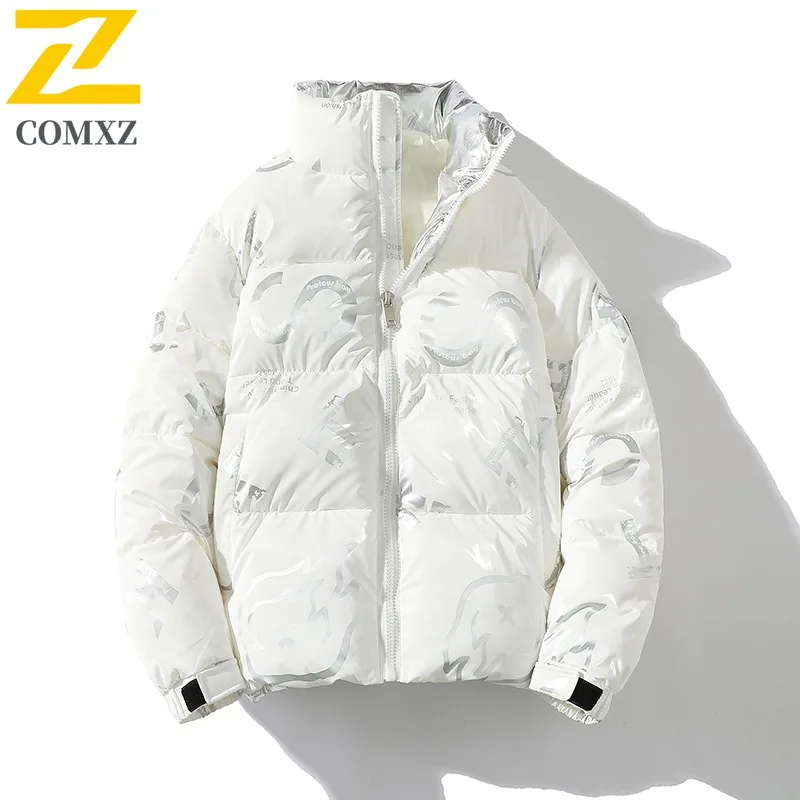 

COMXZ High Quality Winter Jacket Thickened Stand Collar Cold Proof Ski Padded Jacket Streetwear Windproof Men's Quilted Jacket