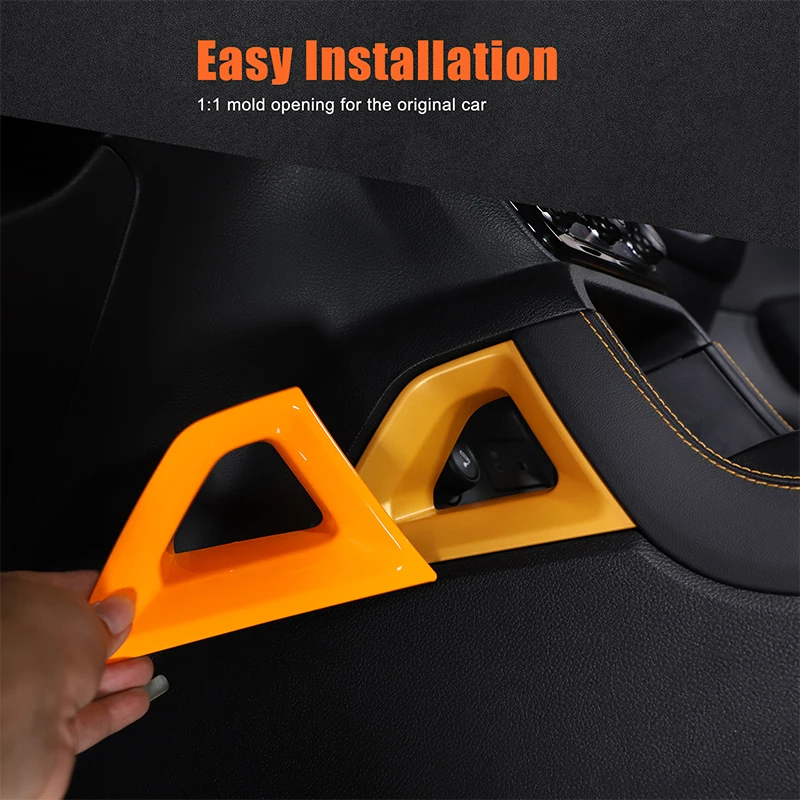 For Ford Ranger 2023-2024 ABS Orange Car Center Console shifter Panle Compartment Side Decorative Frame Accessories