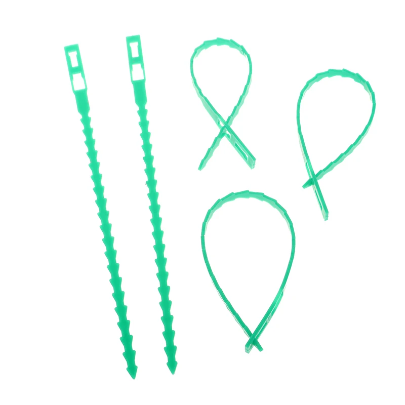 100Pcs/pack Reusable Garden Cable Ties Plant Support Shrubs Fastener Tree Locking Nylon Adjustable Plastic Cable Ties Tools