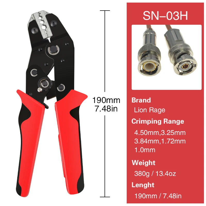 Know Easy Koaxial-Kompressionswerkzeug, Koaxial-Crimper und RG6-Crimpwerkzeug für Koaxialkabel RG 6, RG 59 und RG11 – Detail 4