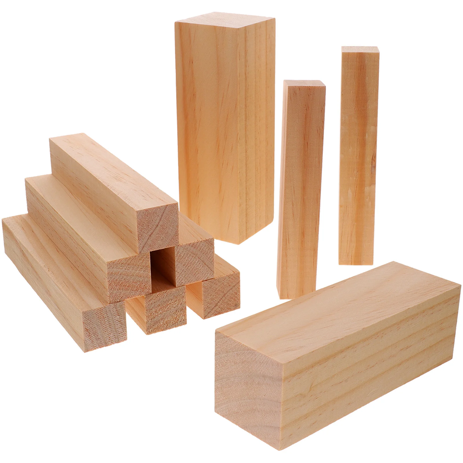 

10Pcs Wood Carving Blocks Basswood Carving Kit Unfinished Whittling Wood Blocks for DIY Craft Sculpting Home Decor Woodwork