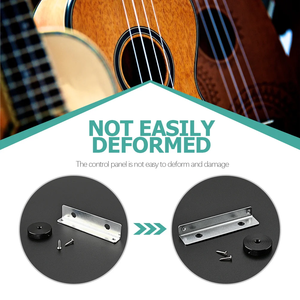 

1Set Wear-Resistant Metal Guitar Control Plate Electric Guitar Replacement Part Compact Size Easy to Carry Metal Control Plate