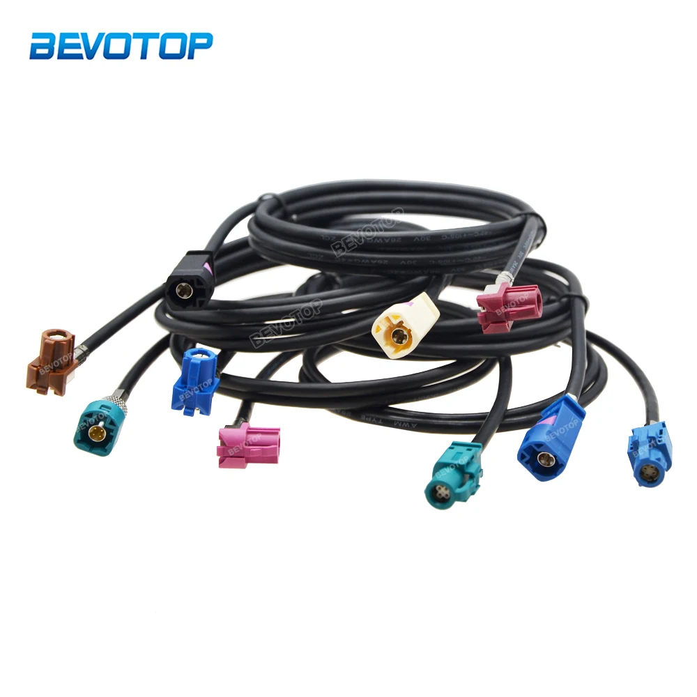 1Pcs Car LVDS Video Line Cable for Mercedes-Benz Audi Navigation GPS Audio Wire 4 Pin HSD Fakra Type Cable 10cm-10m