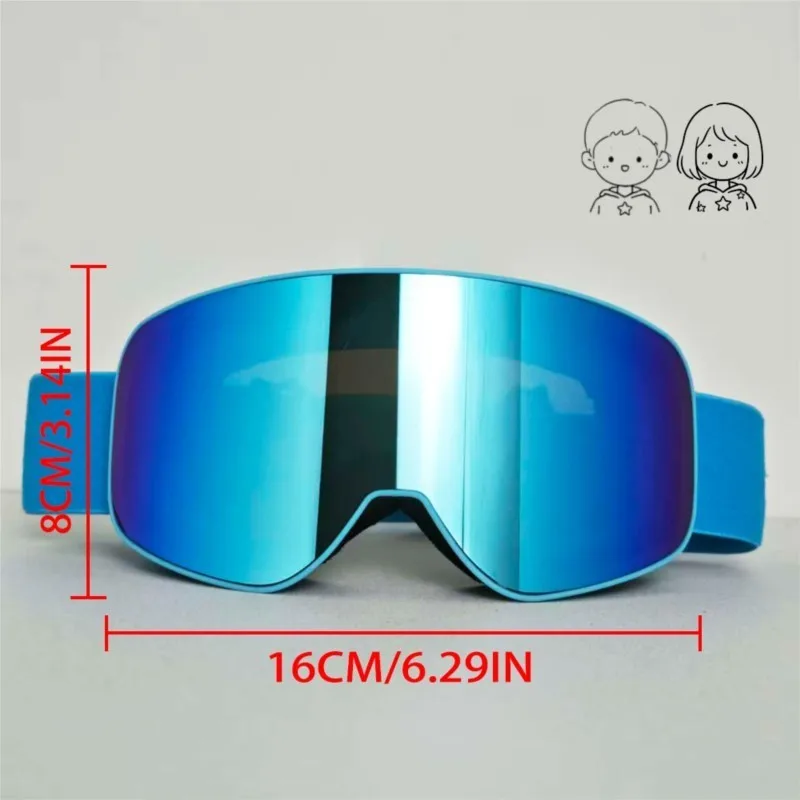 Men Women Ski Goggles, Anti-Fog HD Lens, Breathable Sponge Liner, Wind Dust Proof Stylish Snow Sports Equipment