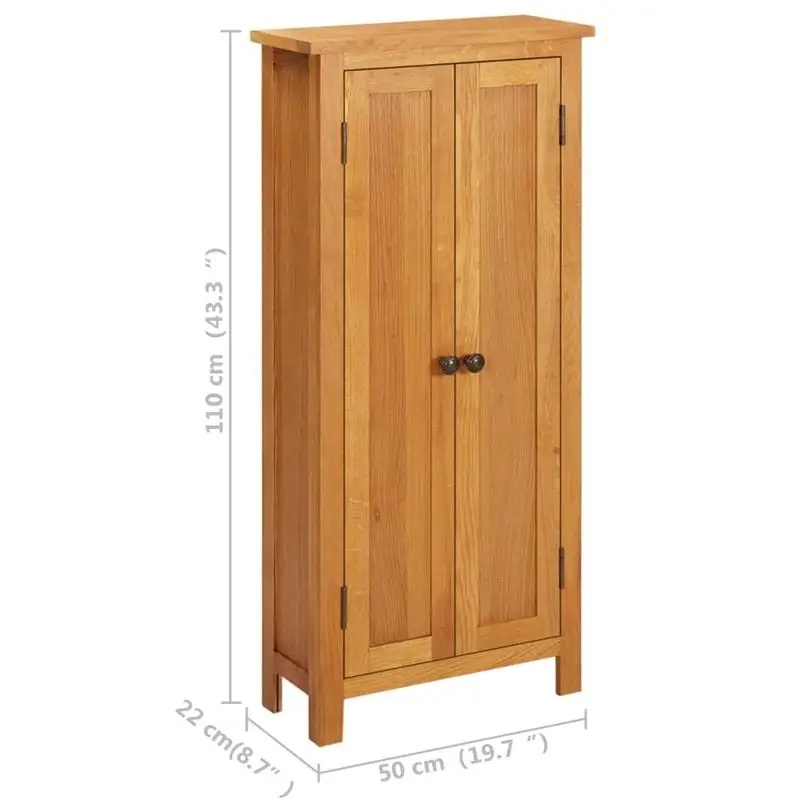 

Storage Cabinet 19.7"x8.7"x43.3" Solid Oak Wood
