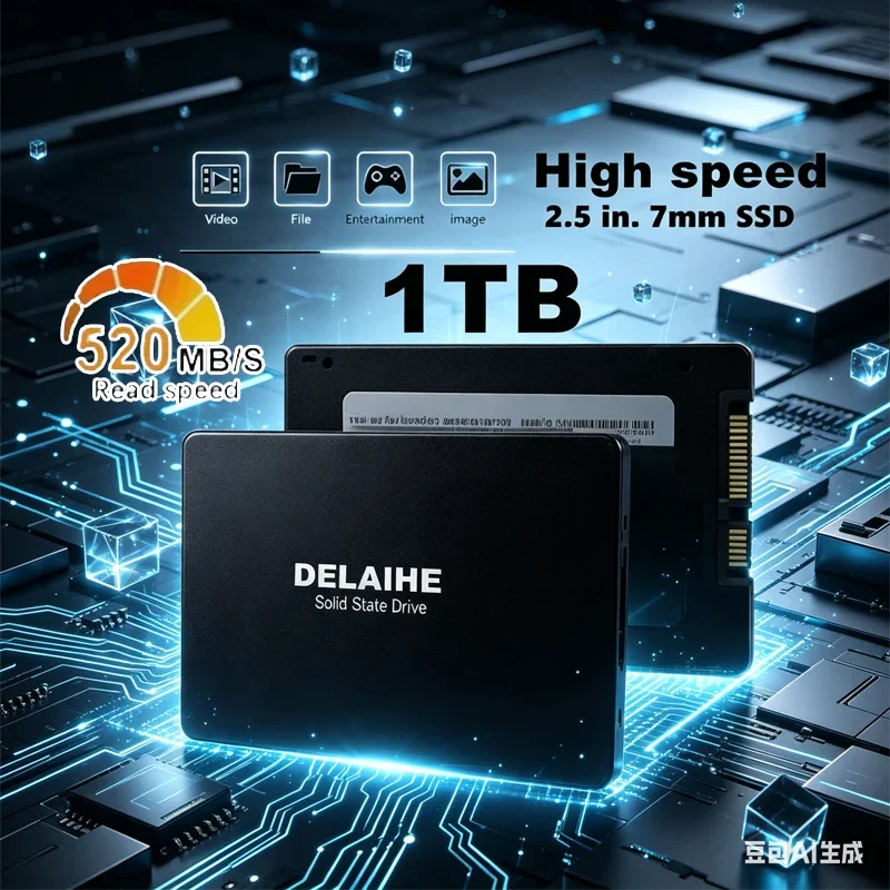 Solid State Disk High Speed SSD For Laptop Microcomputer Desktop 2.5 Inch High Speed 4TB Internal HDD Hard Drive Sata3