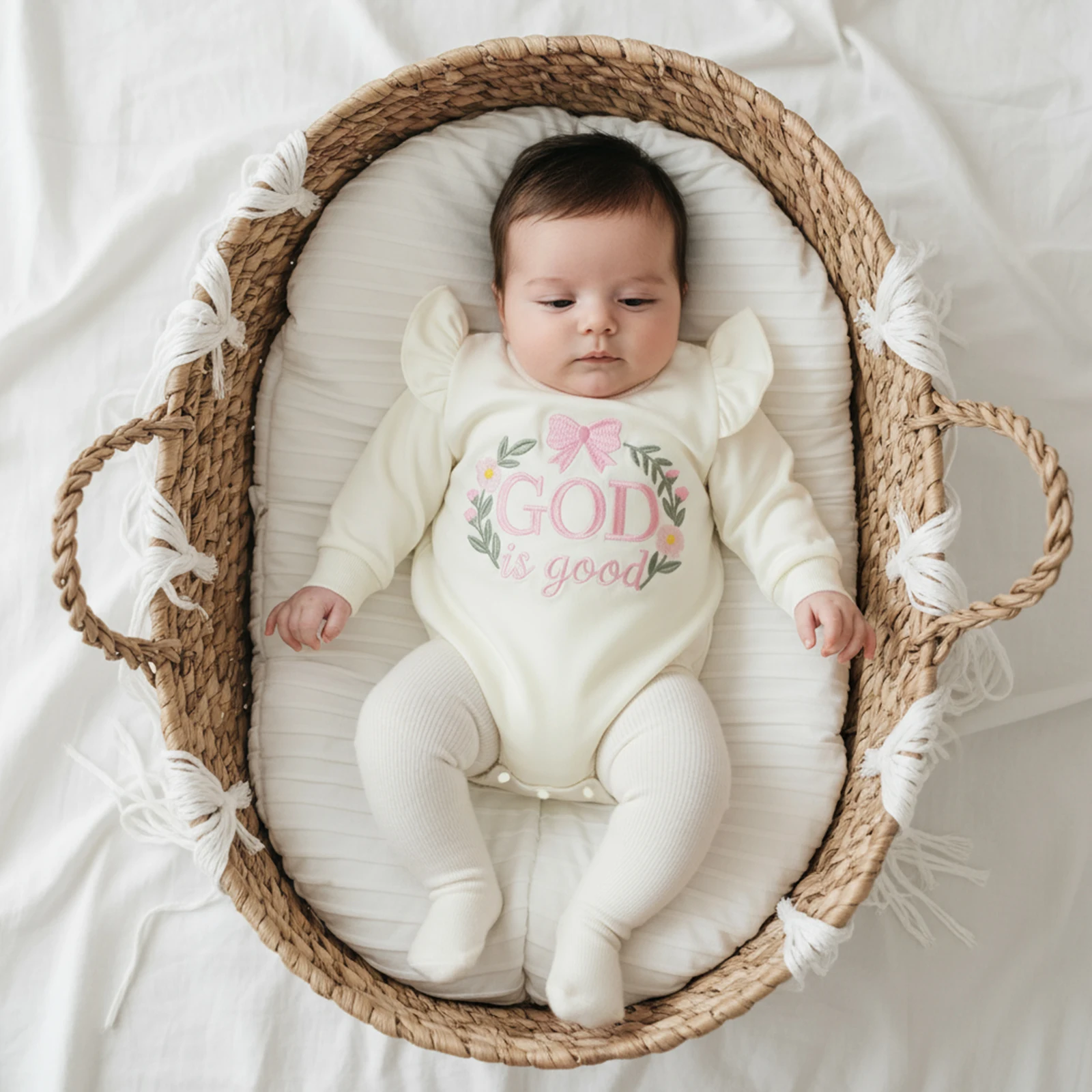 

Blotona Baby Girl Autumn Cute Romper Casual Long Sleeve O-Neck Letter Embroidery Sweatshirt Romper