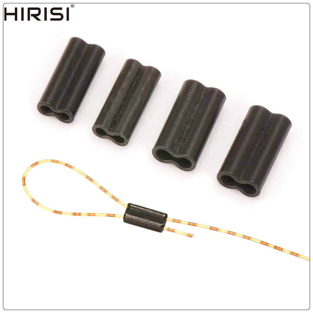 Hirisi AG161 300 Stück Doppel-Kupfer-Angelrohr-Crimphülsen Drahtverbinder Karpfenangel-Zubehör Terminal-Accessoires – Detail 1