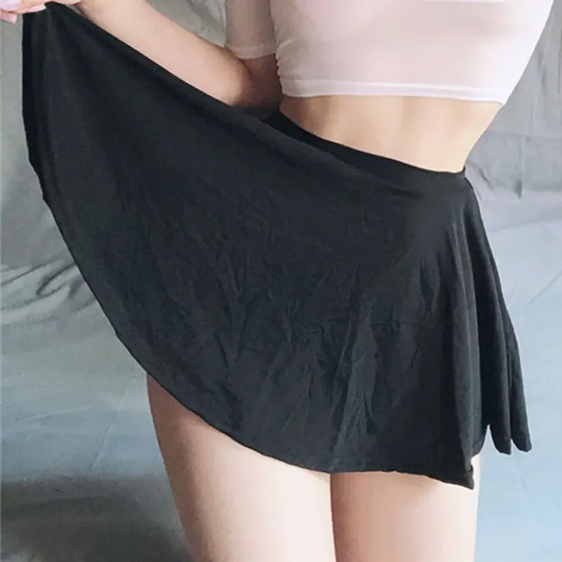 مثير Upskirt بلون لينة الحرير لوتس ليف البندول شفافة ملهى ليلي حفلة البث المباشر التنانير الصغيرة للمرأة ملهى ليلي