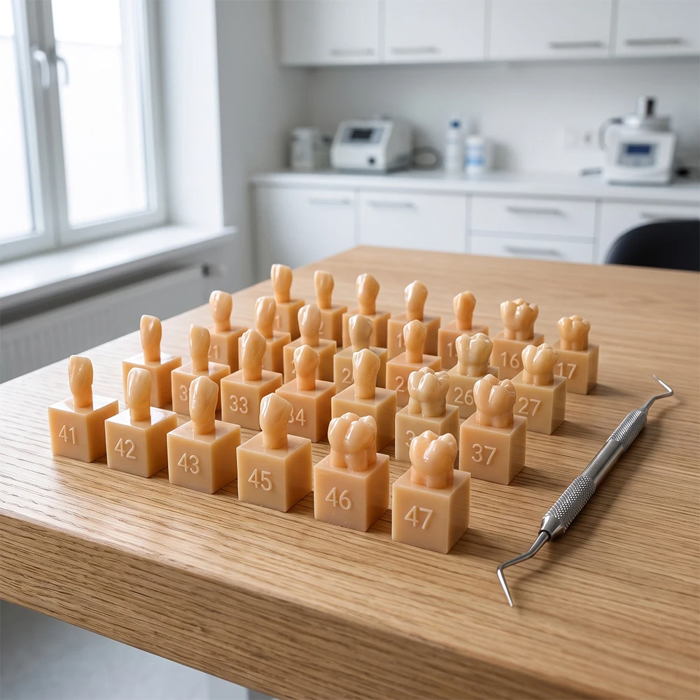 Dental Tooth Carving Model Simulation Resin Teeth Block Tooth Shape Exercise Block Dental Learning Practice Oral Explanation Too