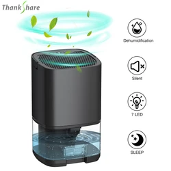 1000ml Home Dehumidifier Quiet Air Dryer Moisture Absorber Electric Air Dryer With Movable Water Tank For Bedroom Kitchen Office