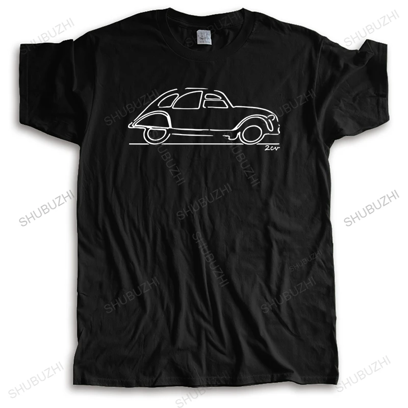 cotton summer short sleeve Original Sketch classic car t-shirt Classic 2CV many color tops fashion unisex teeshirt bigger size