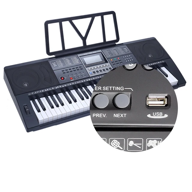 Precio al por mayor Teclado electrónico Piano función USB 61 teclas mejores regalos para jugadores de Piano instrumento Musical educativo