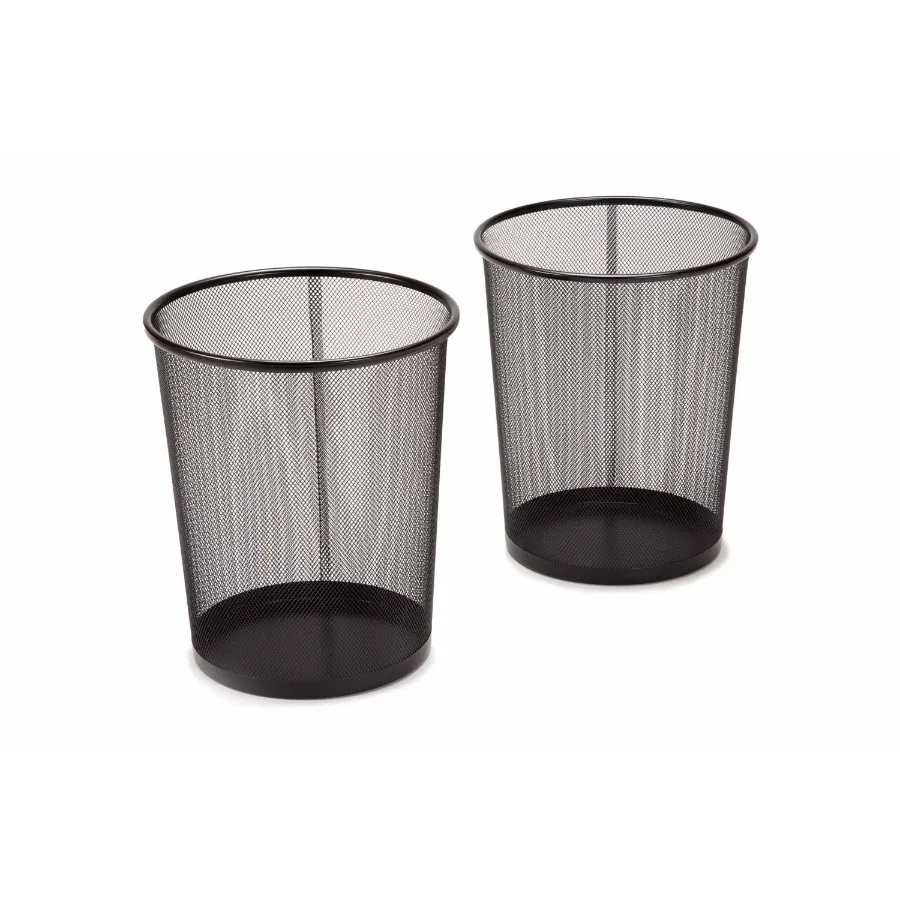 

2-pack Mesh Wastebasket Recycling Bin for Home Office Organization 6 Gallon Capacity with Large 12-inch Diameter Top and 14-inc