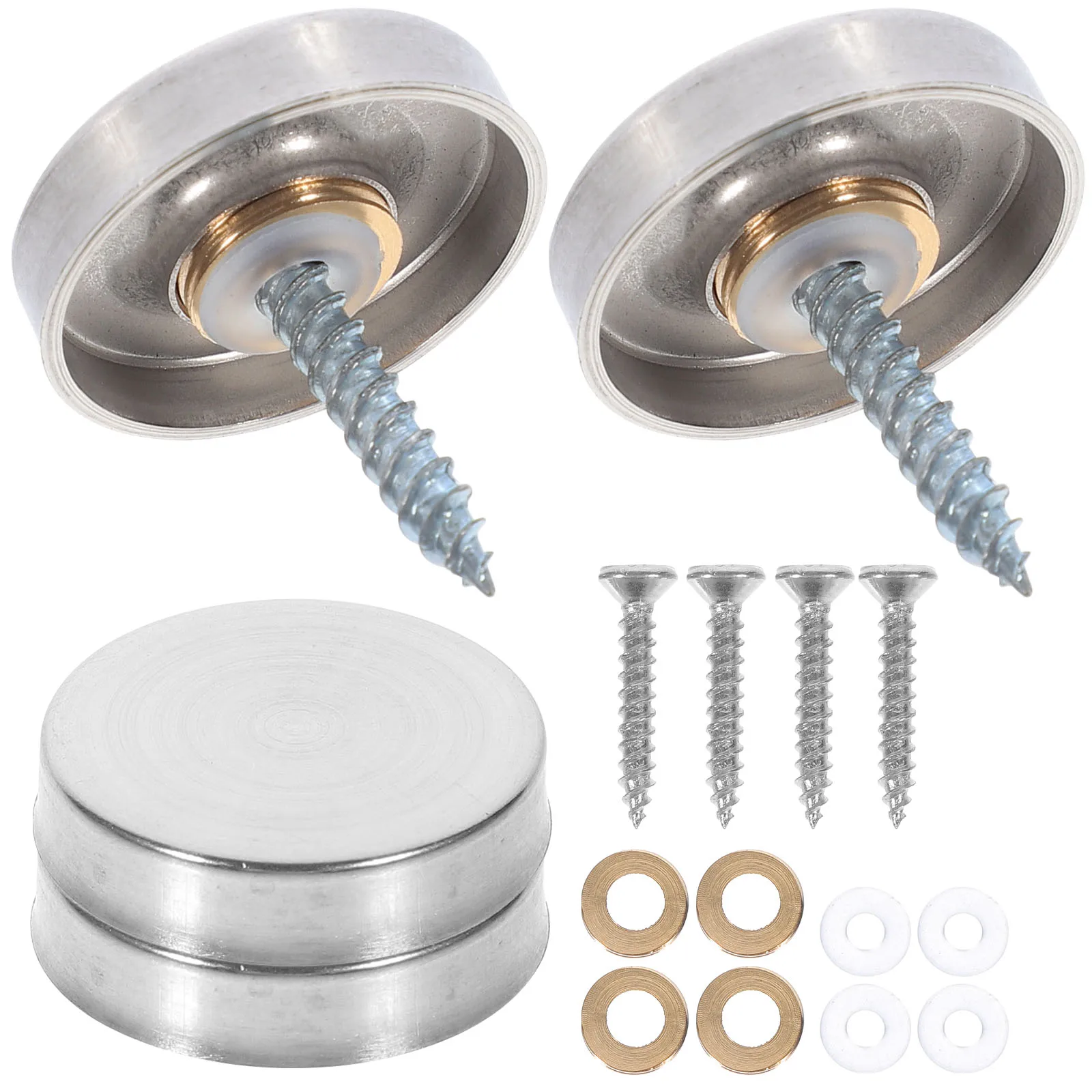 

20pcs Stainless Steel Ugly Cap Mirror Screws Decorative Glass Mounting Hardware Fixing Nails 304 Grade Rose Gold 22MM