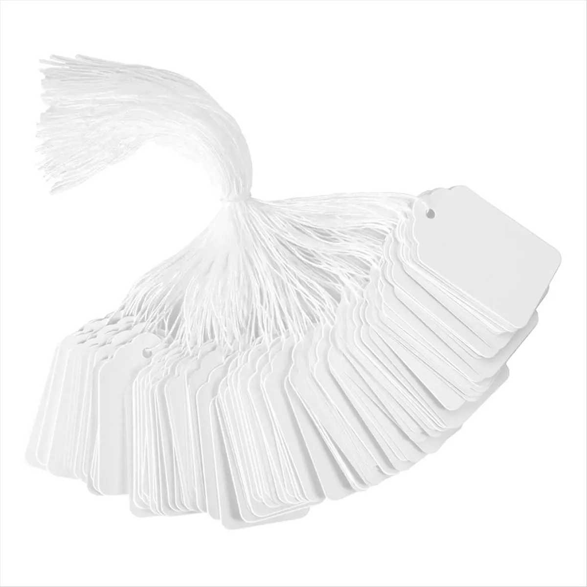 AA77 NEW  1000 PCS Price Tags with String Attached,1.77 X 1.1 Inches Hang Tags with String Attached,Name Tags for Bags Clothes