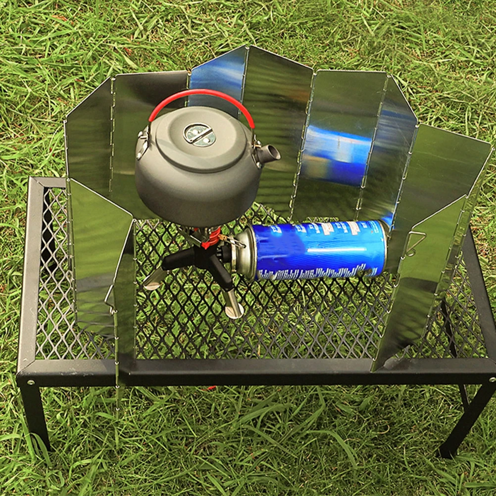 

Stove Head Windproof Board Bbq Windscreen Camping Air Windshield Foldable Portable