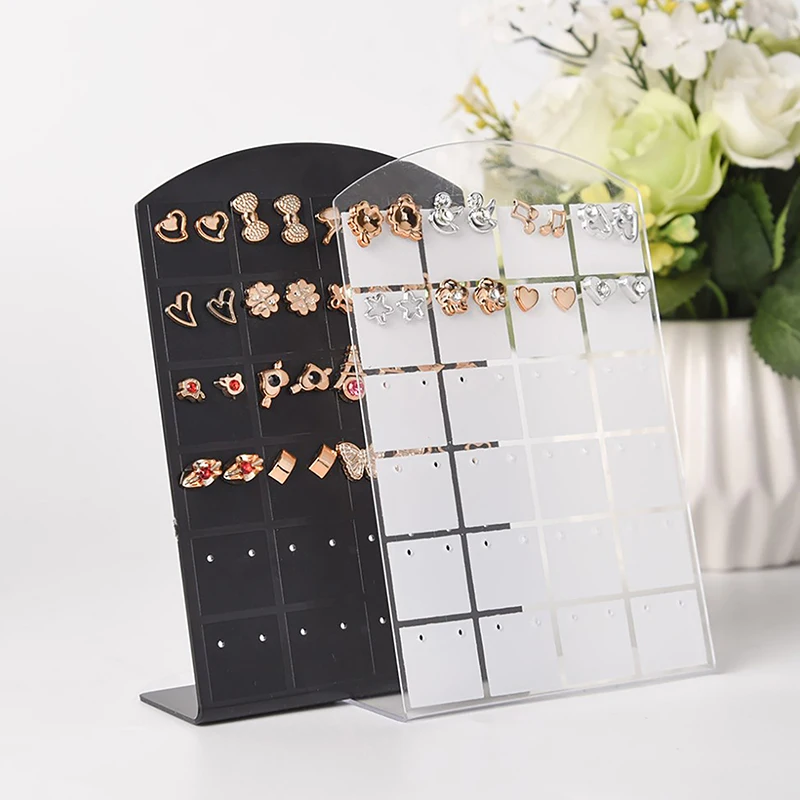48/72 Holes Creative Jewelry Earrings Studs Display Rack Portable Necklace Stand Storage Holder Fashion Organizer Storage Box