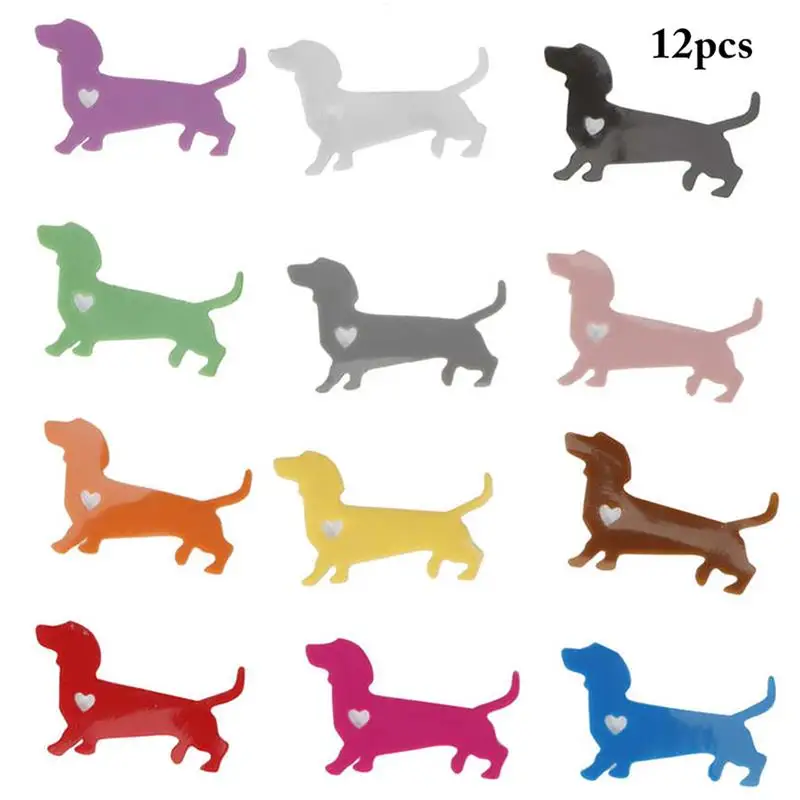 12Pcs/Set Silicone Markers Reusable Cat Animals Dog Puppy Colorful Drink Charms Wine Identifier For Cocktails Drinking Cup Sign