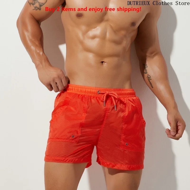 

【 Необходимо для ночных клубов 】 Новые мужские сексуальные прозрачные шорты, быстросохнущие спортивные шорты для пляжной вечеринки для мужчин