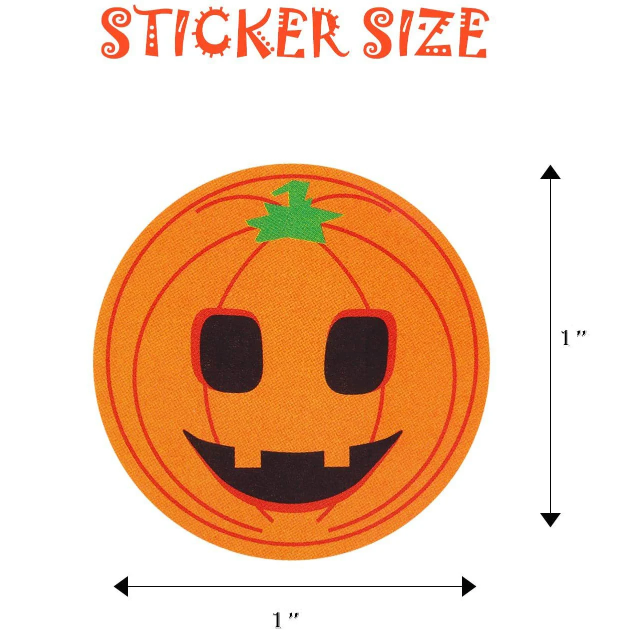 50-500pcs DIY Decorative Labels Halloween Party Favors Supplies Round Halloween Label Sticker Cute Smile Pumpkin Seal Sticker image 2