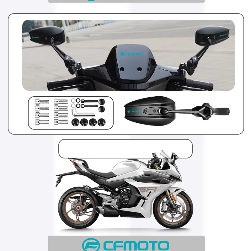 360 ° Регулируемое зеркало заднего вида для мотоцикла, боковое зеркало заднего вида для CFMOTO 400NK 650NK 400GT 650TR-G 650MT CF500 CF600 X5 360 ° Регулируемое зеркало заднего вида для мотоцикла, боковое зеркало заднего вида для CFMOTO 400NK 650NK 400GT 650TR-G 650MT CF500 CF600 X5