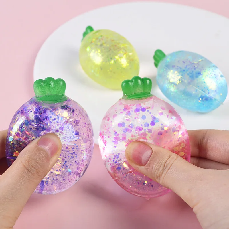 2023 Cute Aurora Malt Carrot Pinch Stress Ball Anti Stress Adult Stress Relief Sensory Antistress Toy Kawaii Kids Birthday Gift