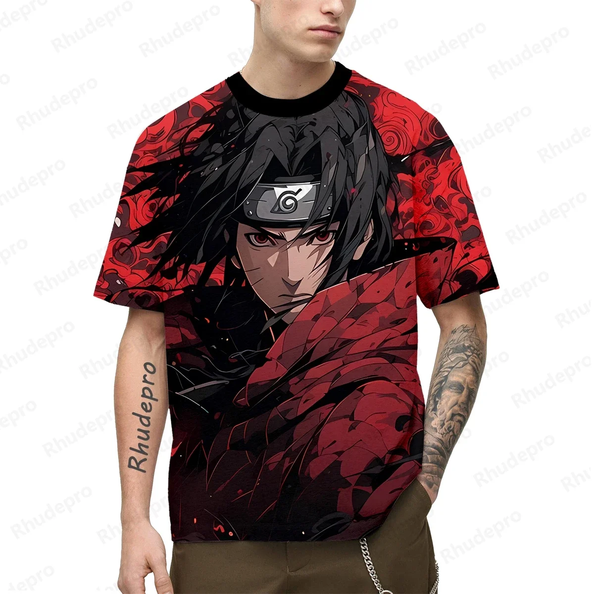 Anime Men\'s T-shirt Naruto 3D Printed Short Sleeve Anime Uzumaki Naruto T-shirt Clothing Fashion Boys Short Sleeve Streetwear