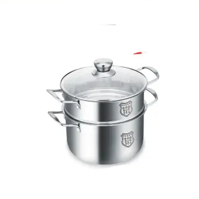 

304 Stainless Steel Soup Pot Thickened Small Soup Pot Milk Pot Gas Stove Induction Cooker General Household Double Bottom Wok