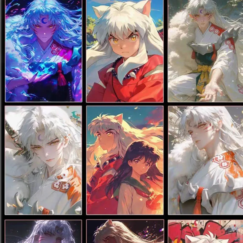 Wholesales Sesshomaru and InuYasha Collection YJWC Laser Card B5 Broken Glass Toys Acg Playing Trading Cards