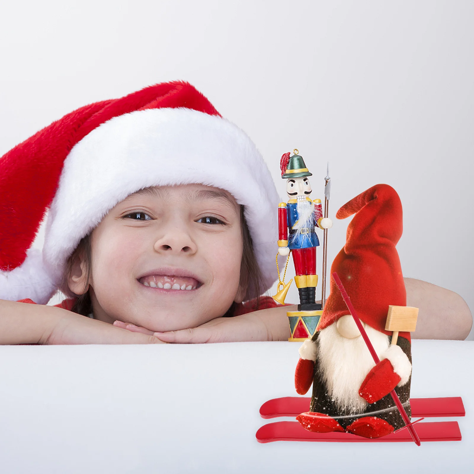 مجموعتان من ديكور مزلقة عيد الميلاد مصنوع بحرفية رائعة وزلاجات صغيرة لحفلات العطلات وديكور المنزل #1