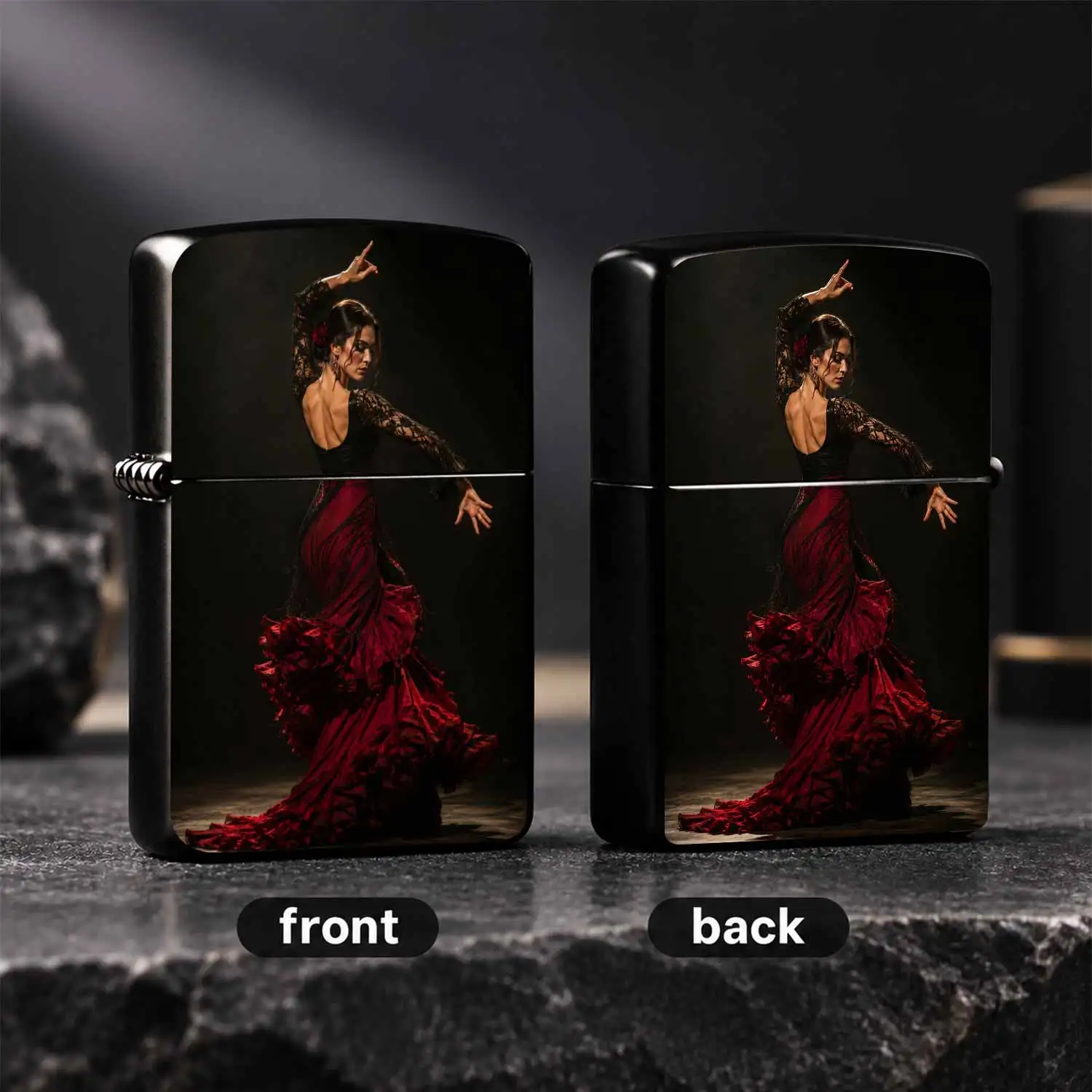 Exquisite Flamenco Dancer Pattern Lighter, Stylish Artistic Decor Accessory, Ideal For Daily Gathering, Outdoor Activities, Gifting To Friends And Family, Versatile Practical Creative Keepsake Suitable For All Scenarios, Unique Eye-Catching