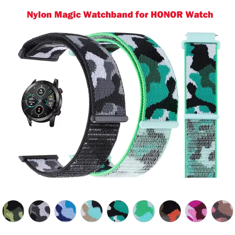 

20mm 22mm fashion nylon strap for HONOR Watch GS 3 / GS Pro Strap Band for HONOR Magic Watch 2 46mm 42mm Loop Nylon Bracelet