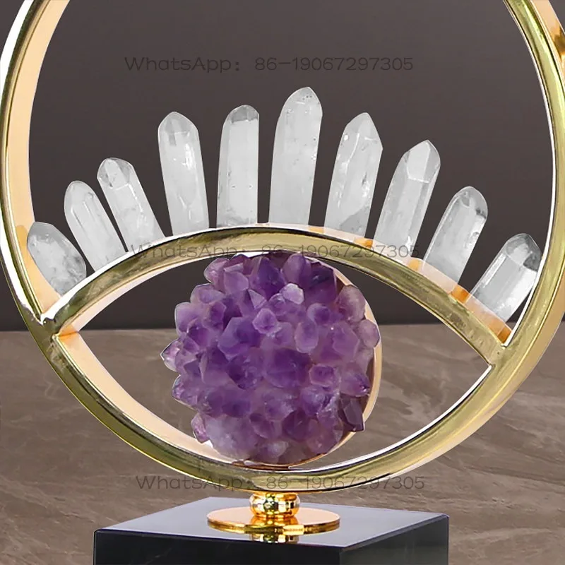 Creative Eye Ornament Is Suitable for Living Room TV Desktop Natural Rough Stone Crystal