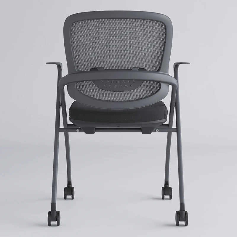 Folding Training Chair with Table Board  Chair  Folding Chair Meeting Room Meeting Dark Grey Plastic Training