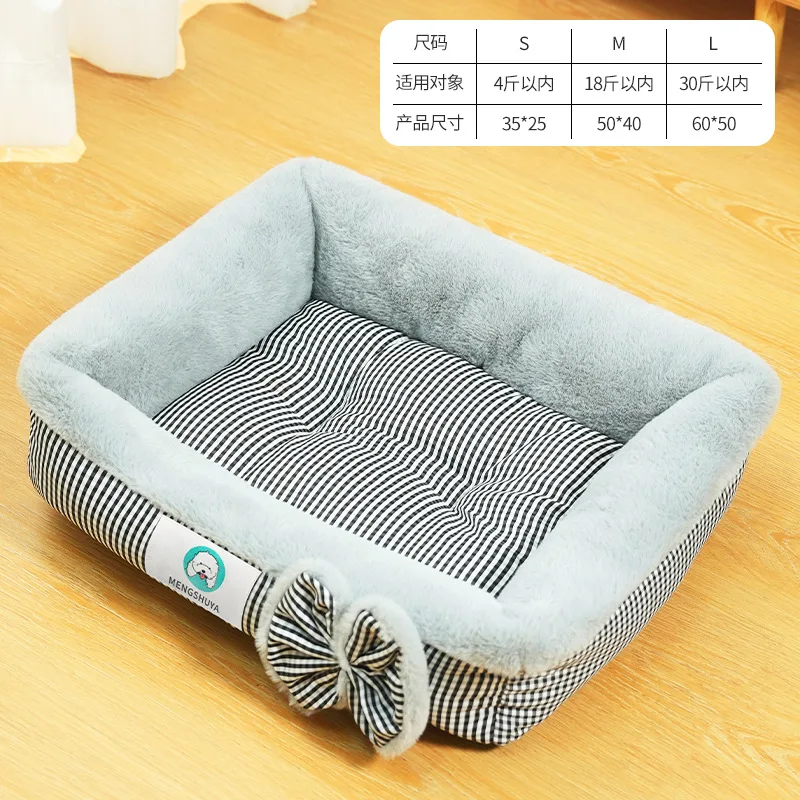 Warm Winter Cat Dog Bed Mat Deep Sleep Tent Cozy Cat House Nest Thickened PP Cotton Filling Bite-resistant Pets Mat