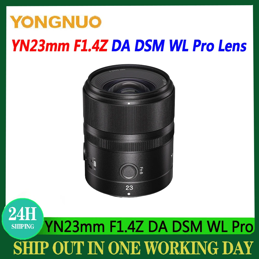 YongNuo 23mm F1.4 YN23mm F1.4Z DA DSM WL Pro Camera Lens APS-C Auto Focus Lens For Nikon Z Mount Series Cameras