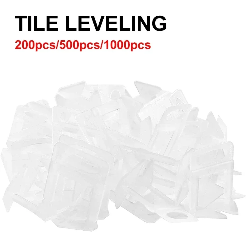 Tile Leveling System Clips 200-1000Pcs Tiles Leveler Spacers 1/1.5/2/2.5/3MM for Ceramic Tile Laying Leveling Construction Tools