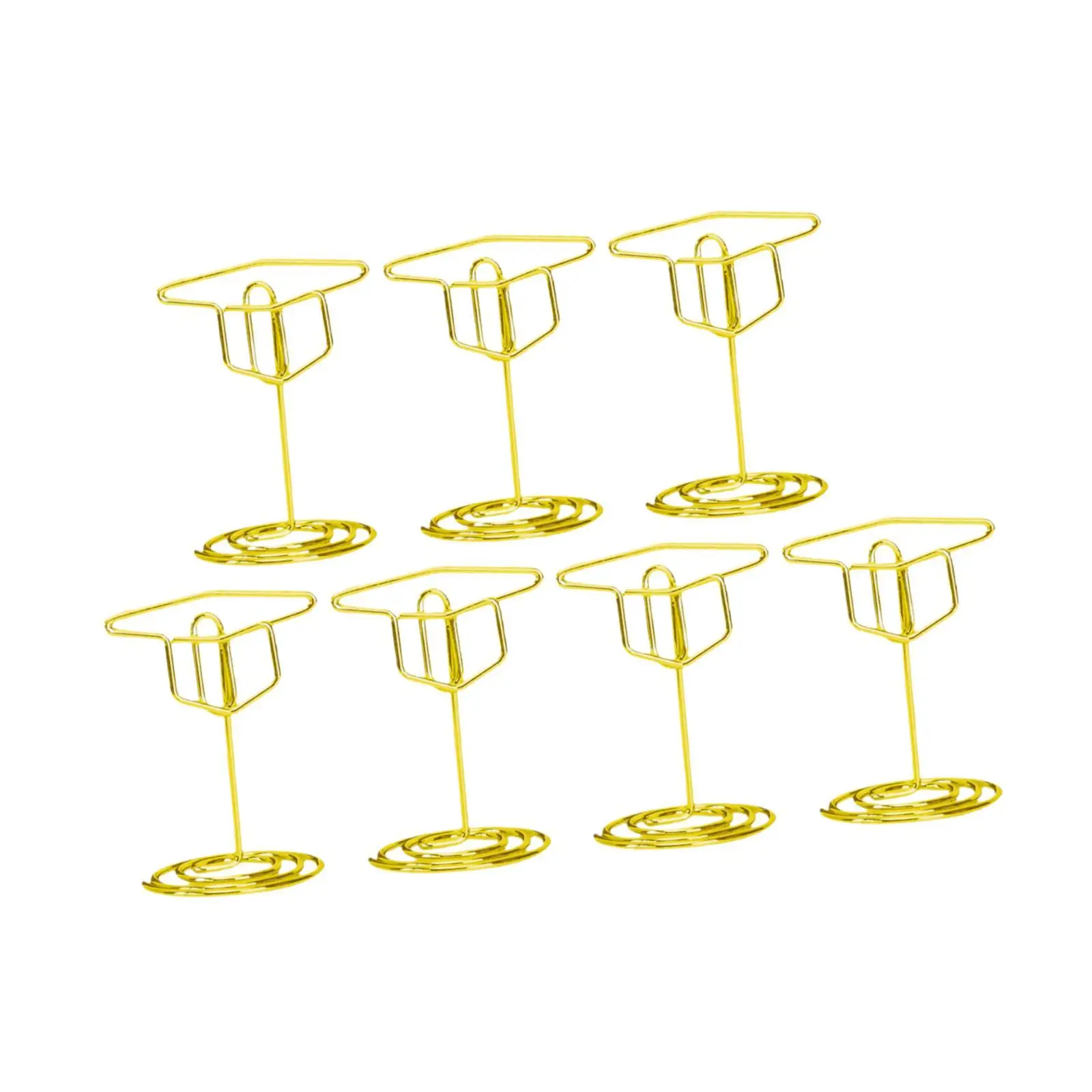 7x Table Number Holder Desk Paper Clip Multifunction Note Clip Message Folder Photo Clip for Office Branch Anniversary Home